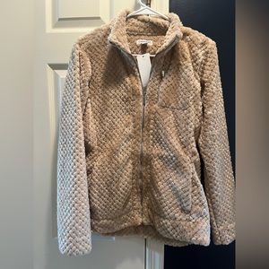 Calvin Klein cream fleece zip up. Size medium